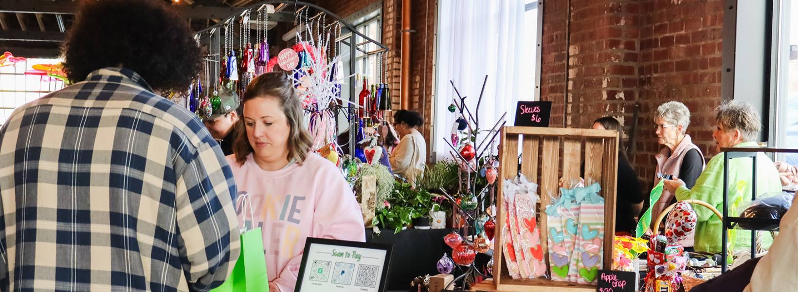Women shopping in a local store