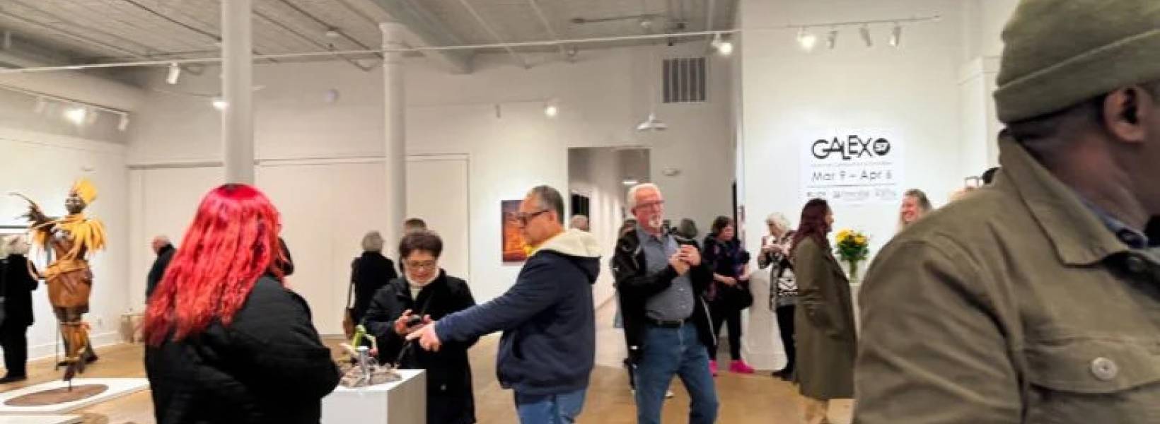 People at an art museum